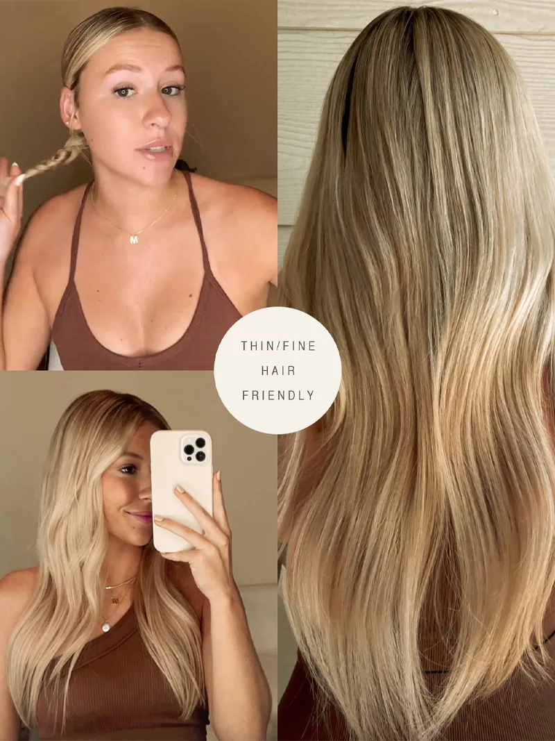 Ice Blonde Invisible Clip-Ins 18"/45.72cm (100g) - Image 8